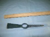 pickaxe with wooden handle