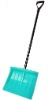 plastic and metal snow shovel