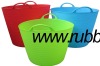 plastic flexible tubtrug bucket,colorful PE tubs