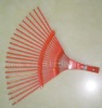 plastic garden rake and lawn rake