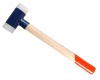 plastic hammer with wooden handle
