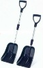 plastic snow shovel with steel handle