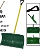 plastic snow shovel with wooden handle