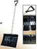plastic snow shovel with wooden handle