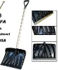plastic snow shovel with wooden handle