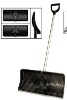 plastic snow shovel with wooden handle