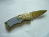 pocket knife with colored handle and in modern design and good quality
