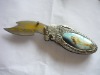 pocket knife with colored handle and in modern design and good quality