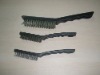 professional black plastic handle brass wire brush