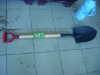 professional design wooden handle with red painted D grip shovel