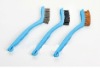 professional good quality blue plastic handle tube steel wire brush