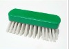 professional green plastic handle white synthetic filaments floor brush