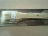 professional natural wood flat handle with pure white bristle paint brush