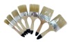 professional white natural bristle wooden handle paint brush