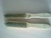 professional wiht round in the corner hard wood handle flat steel wire brush