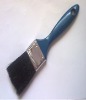 pure black boiled bristle paint brush with plastic handle