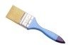 pure white China bristle paint brush and wooden handle