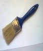 pure white boiled bristle paint brush with blue plastic handle