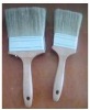 pure white bristle and wood handle paint brush