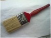 pure white bristle paint brush with hard wooden handle