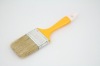 pure white bristle paint brush with plastic handle