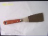 putty knife with wooden handle