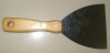 putty knife with wooden handle