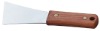 putty knife with wooden handle