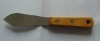 putty knife with wooden handle