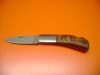 rosewood handle folding blade pocket knife