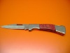 rosewood handle folding blade pocket knife