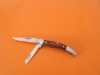 rosewood handle folding blade pocket knife