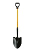 round point shovel with D-grip