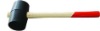 rubber mallet flip hole with wooden handle