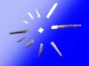 shaped hard alloy blades