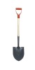 shovel with wood hand