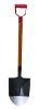 shovel with wooden handle