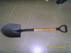 shovel with wooden handle