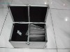 silver aluminum cd case with black velvet