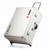 silver aluminum trolley case