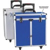 silver alumiunm tool set case with trolley wheels