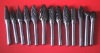 six different types of tungsten carbide burrs