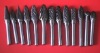 six different types of tungsten carbide burrs