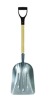 snow shovel with wood hand