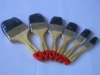 soft bristle brush with wood handle