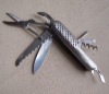 stainless steel corkscrew with knife/saw/scissors/flat screw/bottle opener