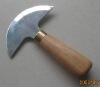 stainless steel leather cutter with wooden handle