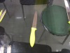 stainless steel paring knife/peeler with corn shape plastic handle