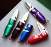 stainless steel pocket knife with aluminum handle