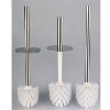 stainless steel toilet brush and holder / plastic cleaning brush set